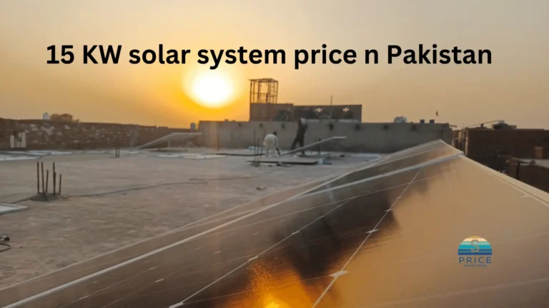 installing of solar system in karachi with label of 15 kw solar systenm price in Pakistan