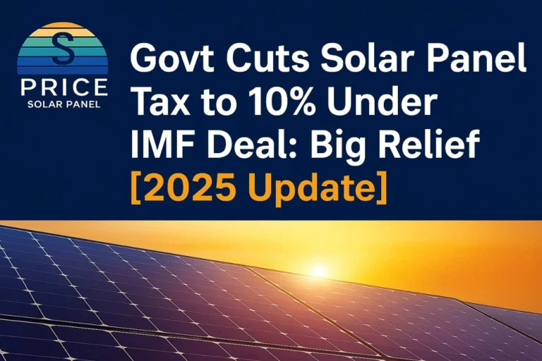 govt of pakistan reduce tax on solar upto 10%